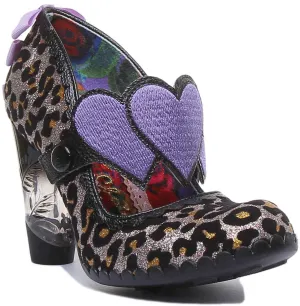 Irregular Choice Lockhart In Blk Leopard