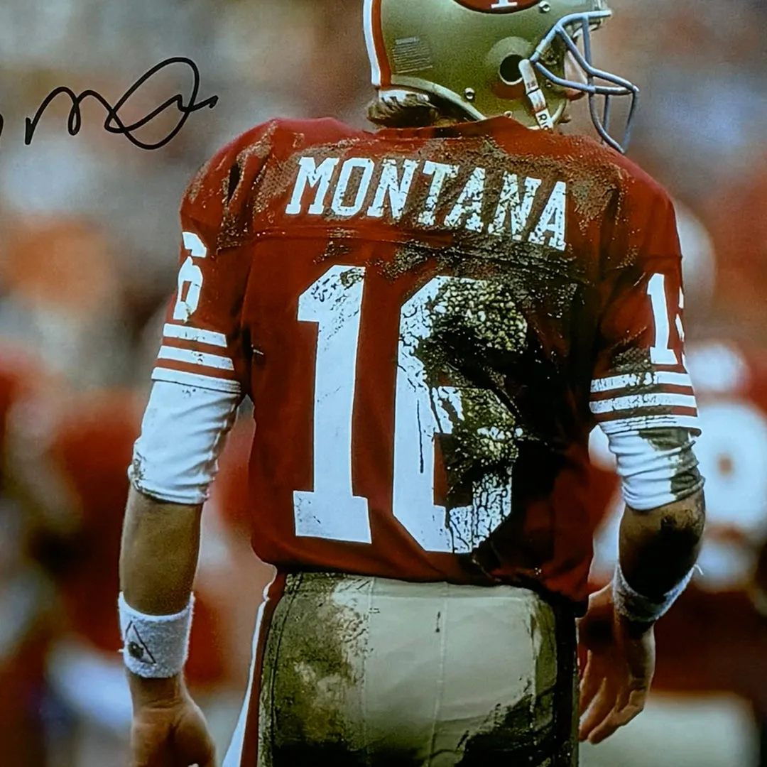 Joe Montana Hand Signed & Framed San Francisco 49ers 16x20 Football Photo