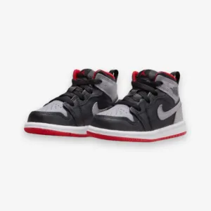 Jordan 1 Mid TD Black Cement Grey Fire Red DQ8425-006