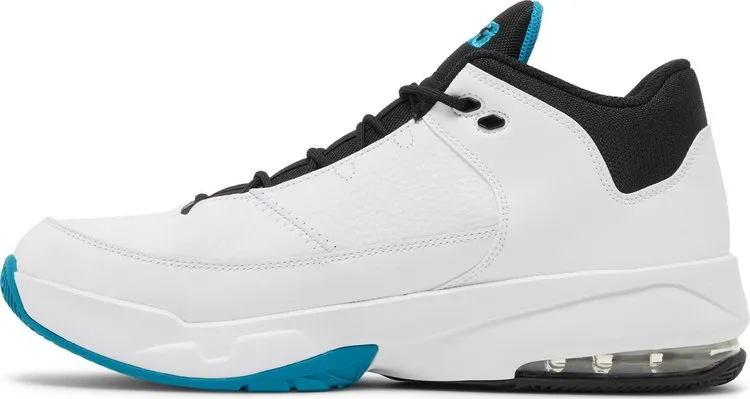 Jordan Max Aura 3 White Cyber Teal Sneakers, white