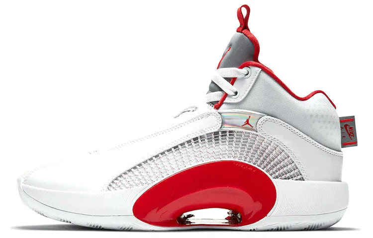 Jordan XXXV Fire sneakers, white/red