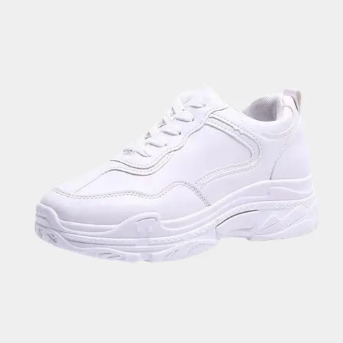 Joskaa 2024 New Women White Platform Sneakers