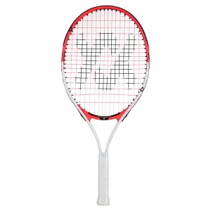 Juniors` Revolution 23 Prestrung Tennis Racquet White and Hot Pink