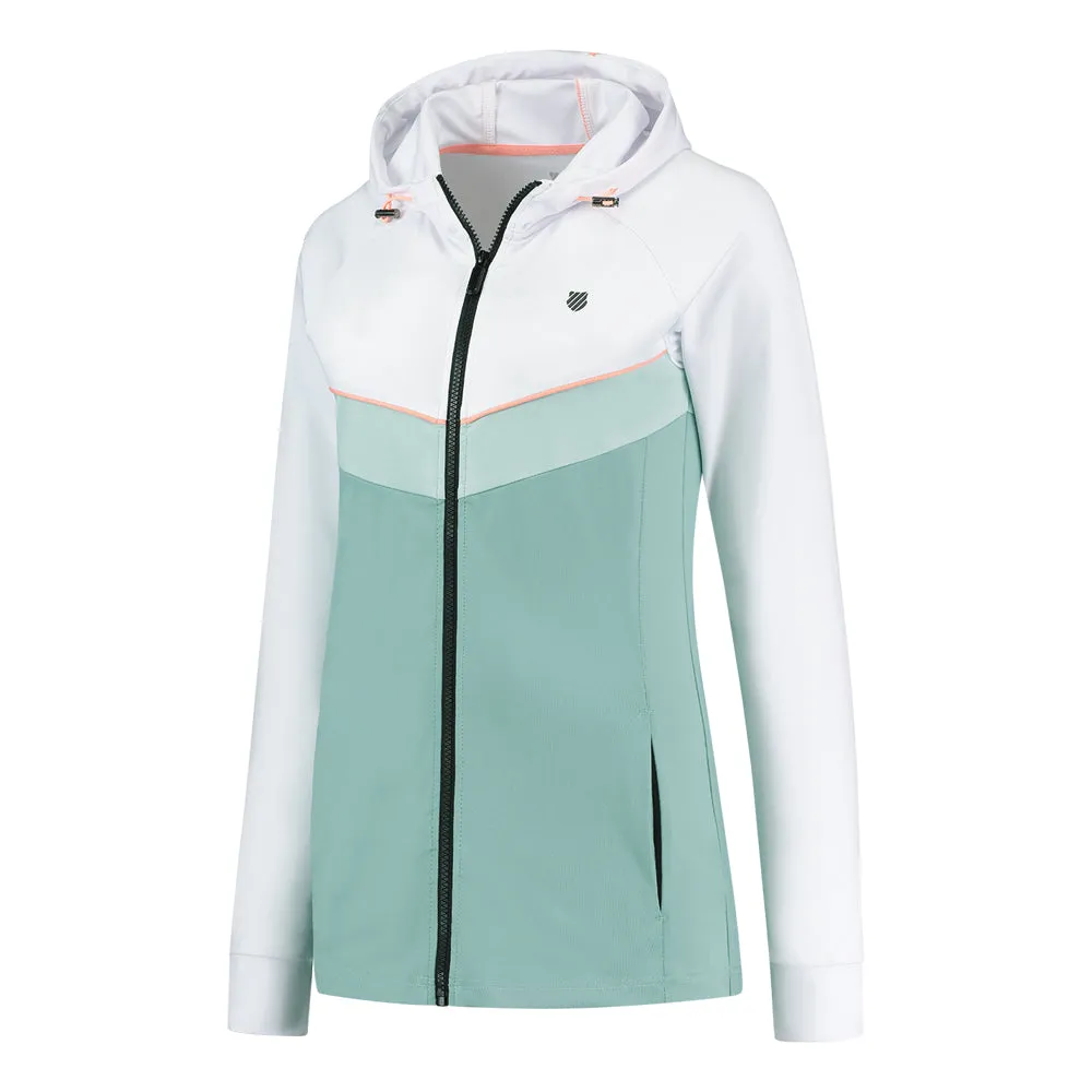 K-Swiss TAC Hypercourt Tracksuit Hooded Stretch Jacket 2 (Ladies) - Nile Blue/White