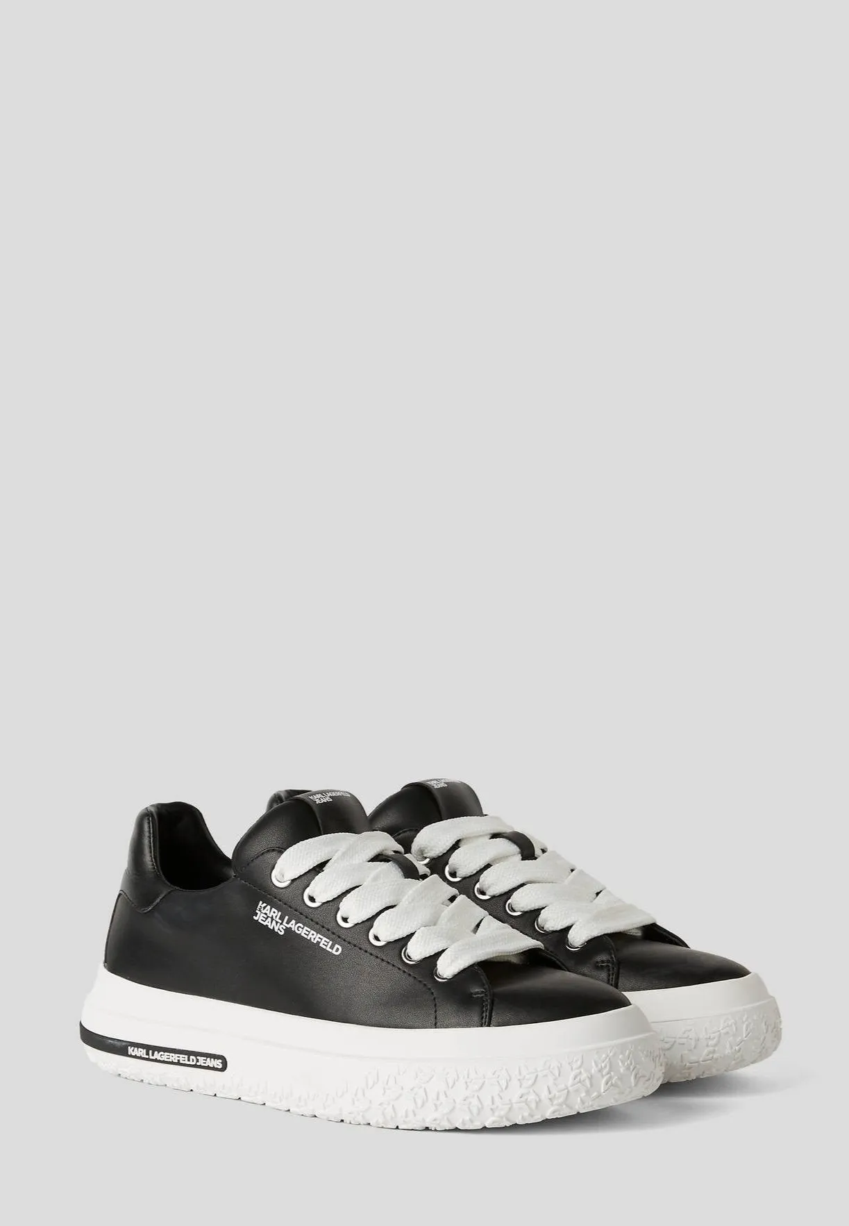 Karl Lagerfeld Leather Sneakers | Black