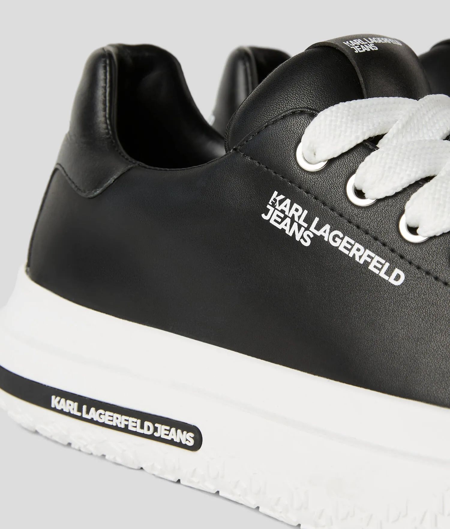 Karl Lagerfeld Leather Sneakers | Black