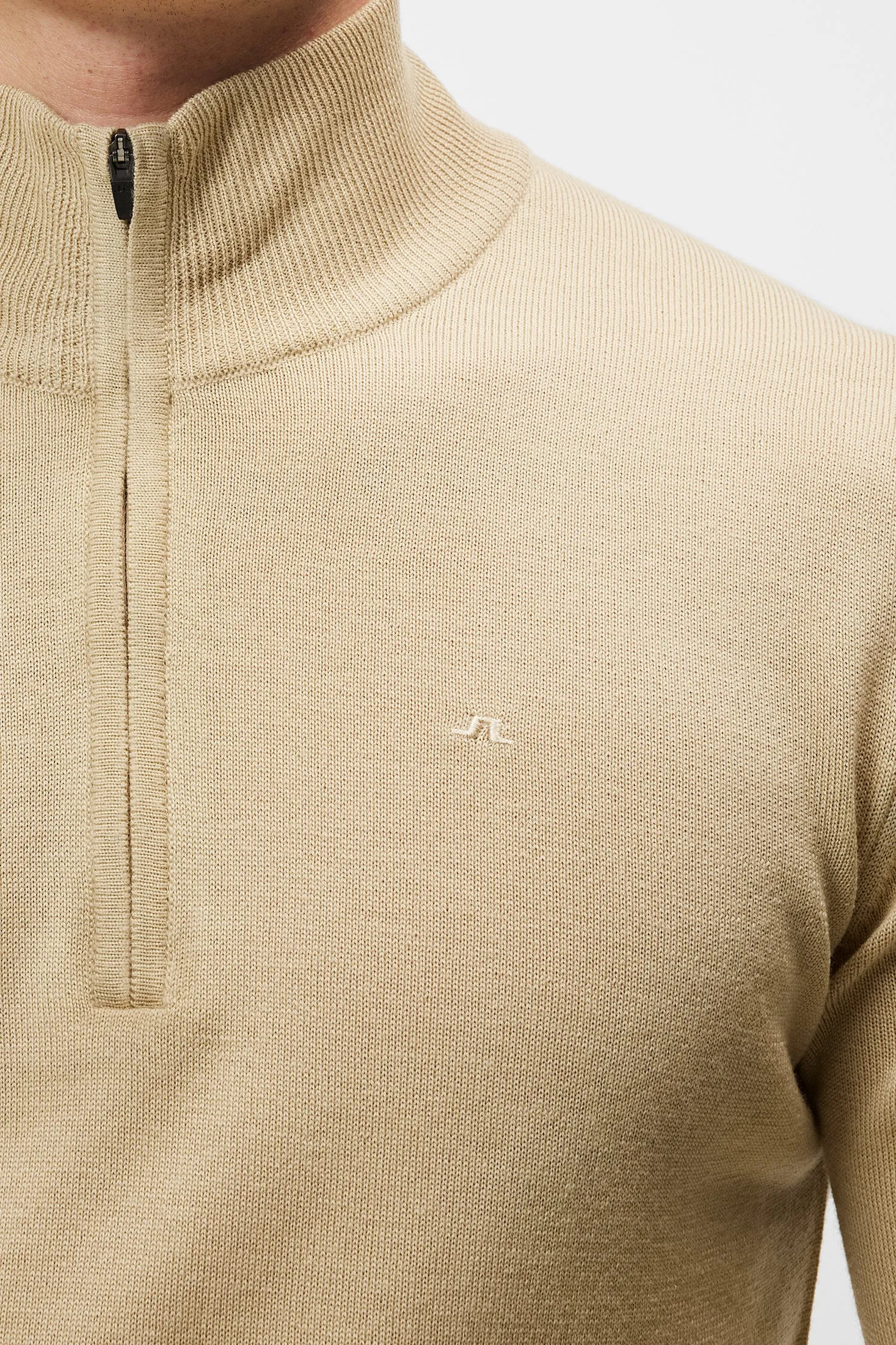 Kiyan Quarter Zip Sweater / Safari Beige