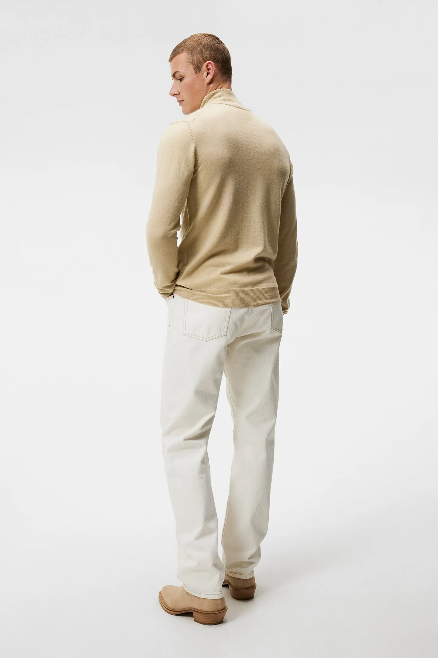 Kiyan Quarter Zip Sweater / Safari Beige