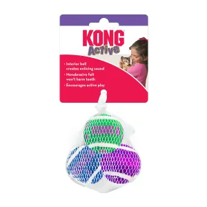 KONG Active Tennis Balls with Bells Cat Toy 3pk