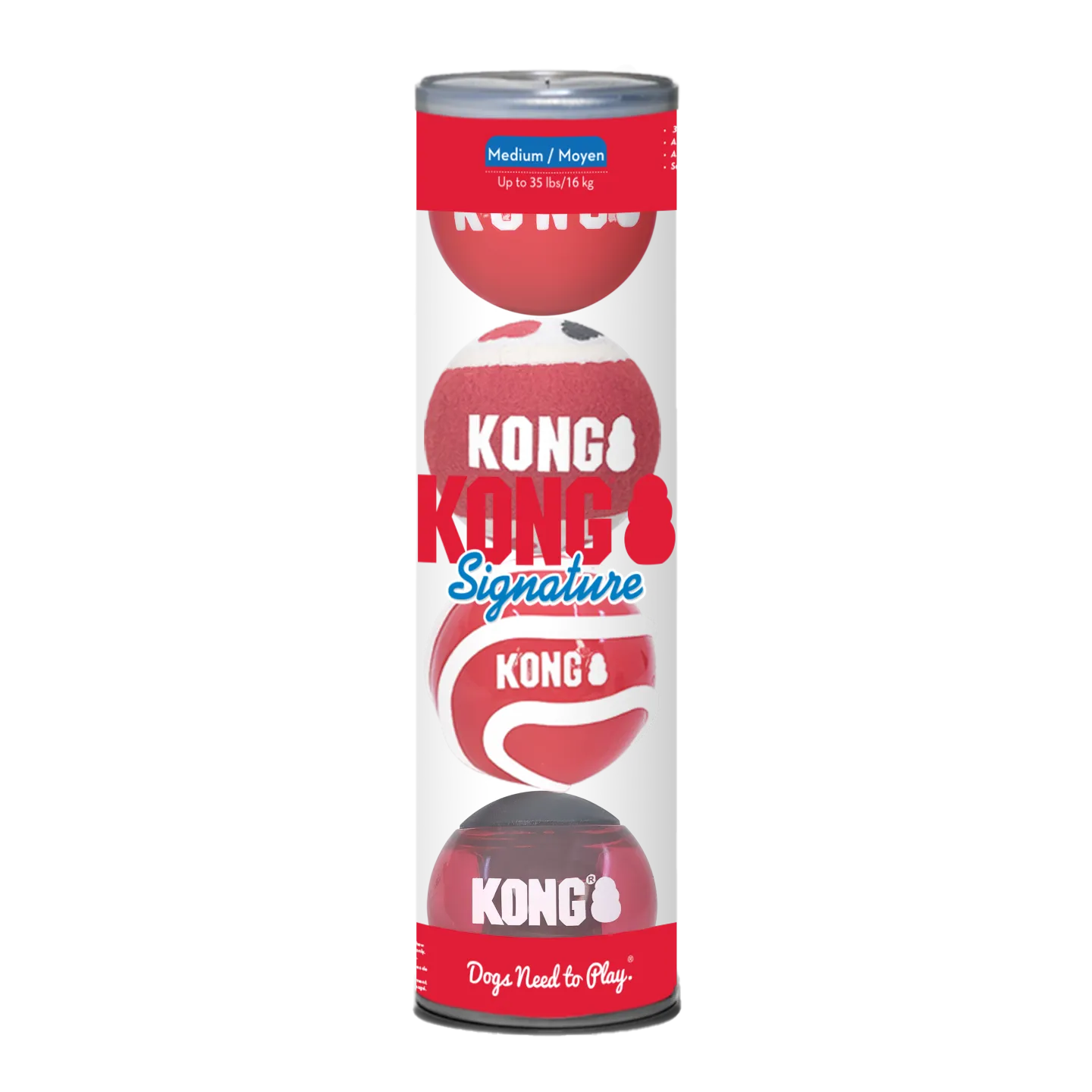 KONG Signature Balls Medium 4pk