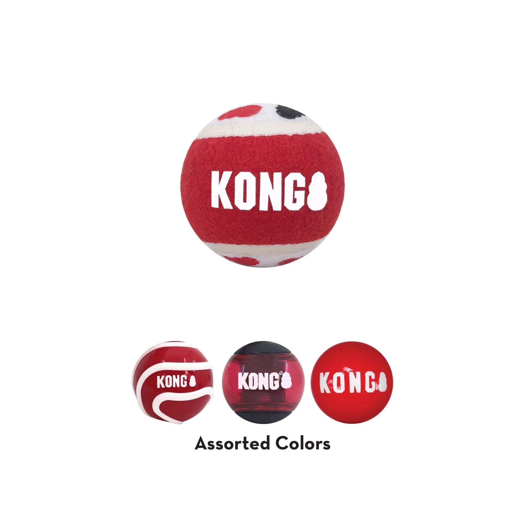 KONG Signature Fetch Balls for Dogs, 4 pk