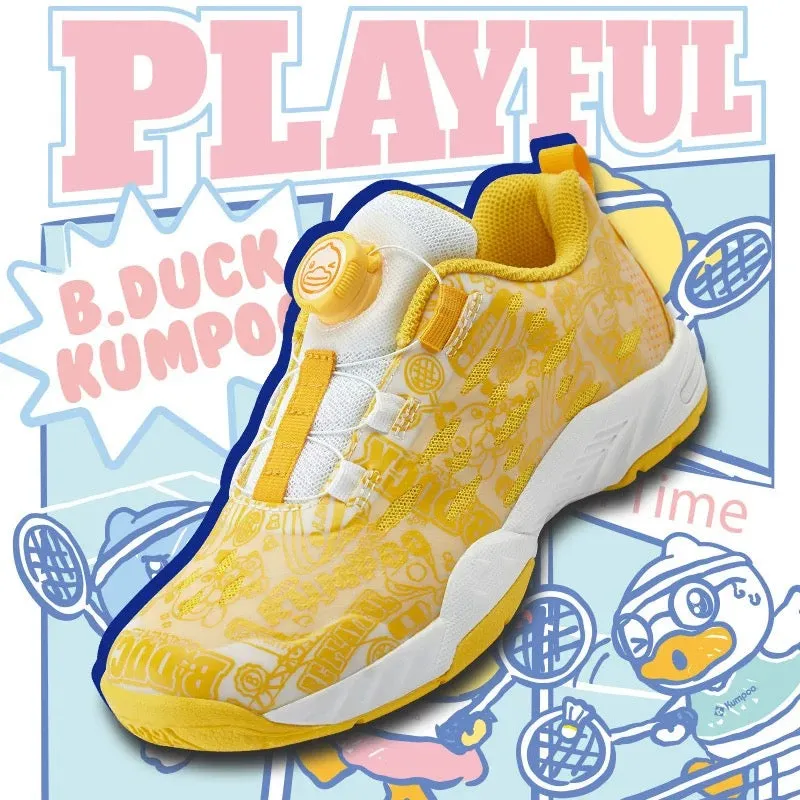 Kumpoo KH-J08 B. Duck Kid Badminton Shoes White/Yellow