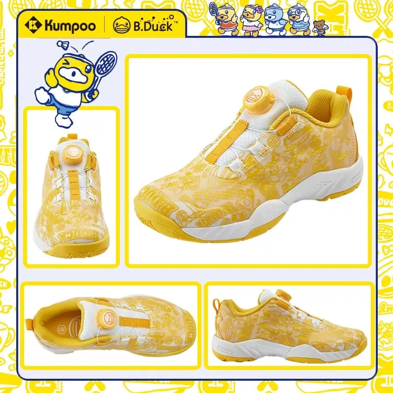 Kumpoo KH-J08 B. Duck Kid Badminton Shoes White/Yellow