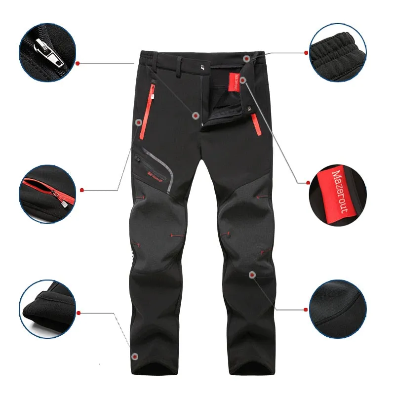 Kwaikjian Men's Winter Track Fleece Lined Pants