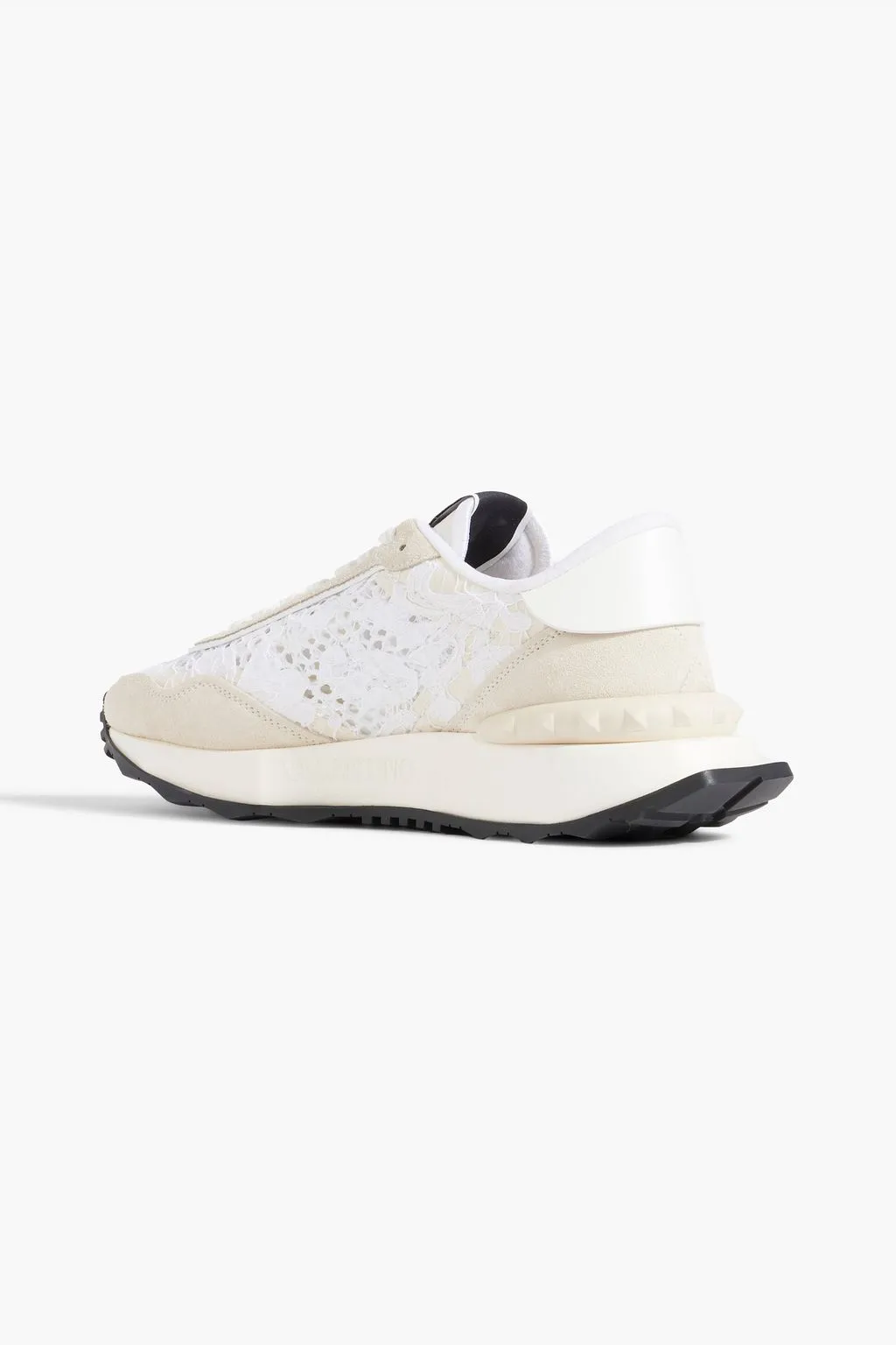 Lacerunner sneakers in suede and lace VALENTINO GARAVANI, beige