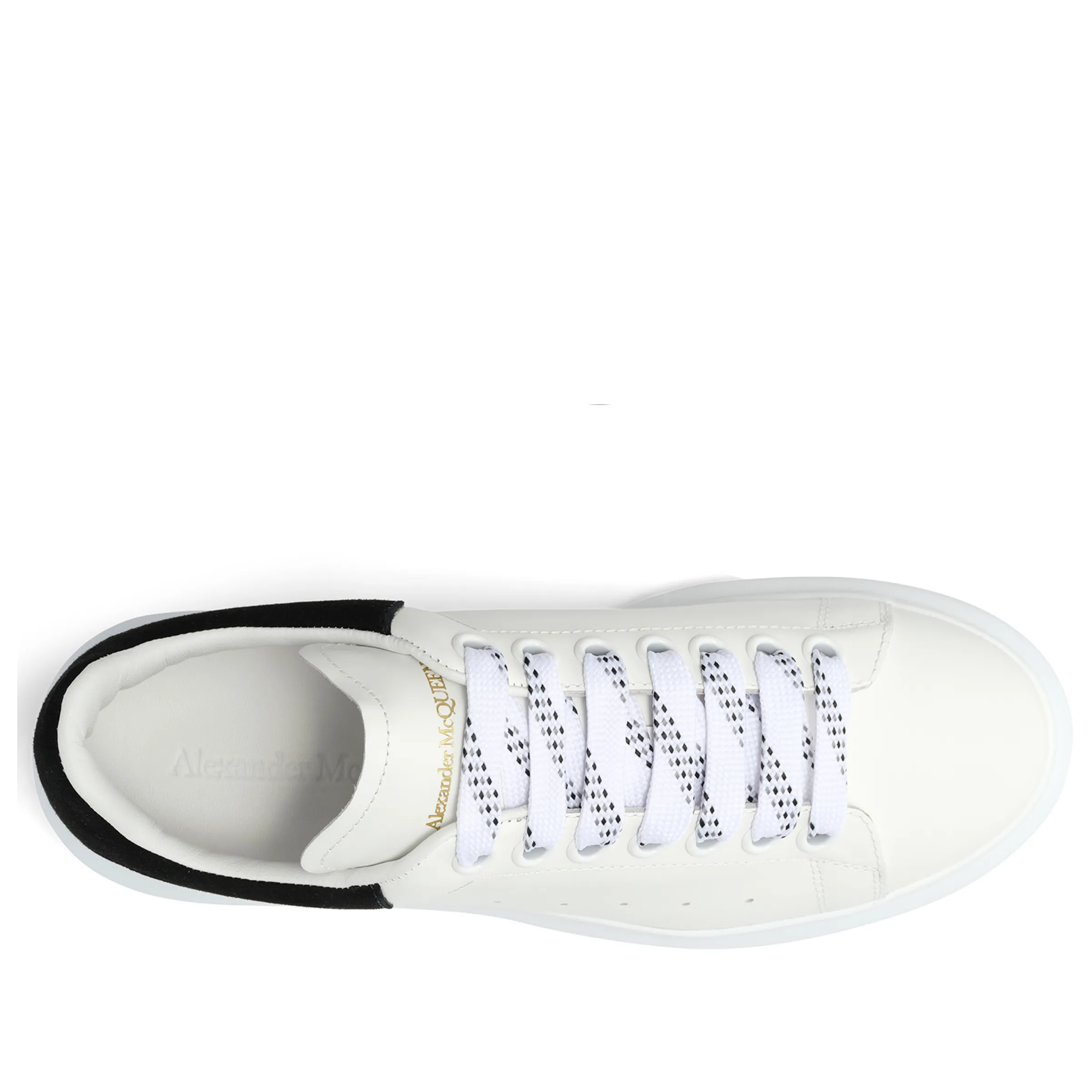 Larry Oversized Suede Sneakers in White/Black