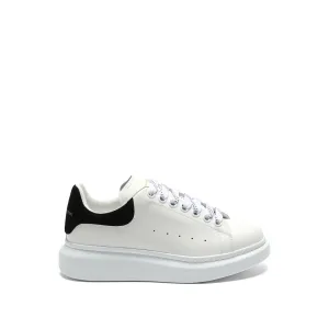 Larry Oversized Suede Sneakers in White/Black