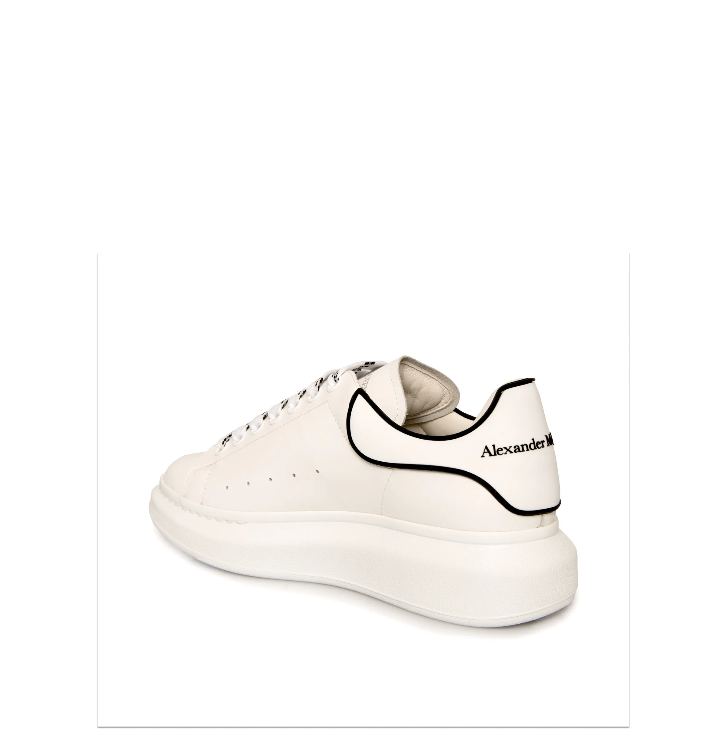 Larry Rubber Heel Sneaker in White