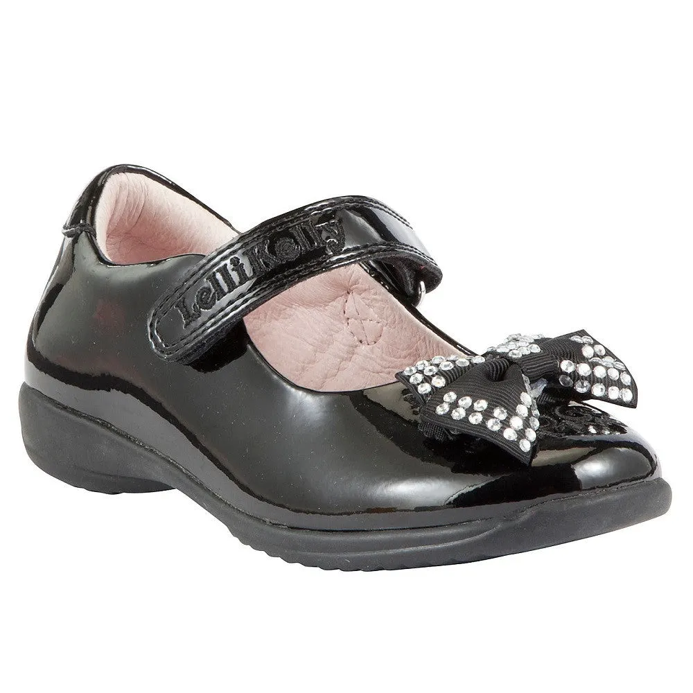 Lelli Kelly LK8204 Adele Black Patent Velcro School Shoes