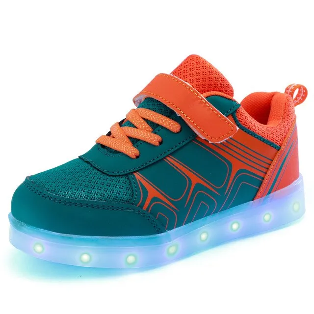 Light Glowing Luminous Sneakers with light sole for Kids Boys Girls