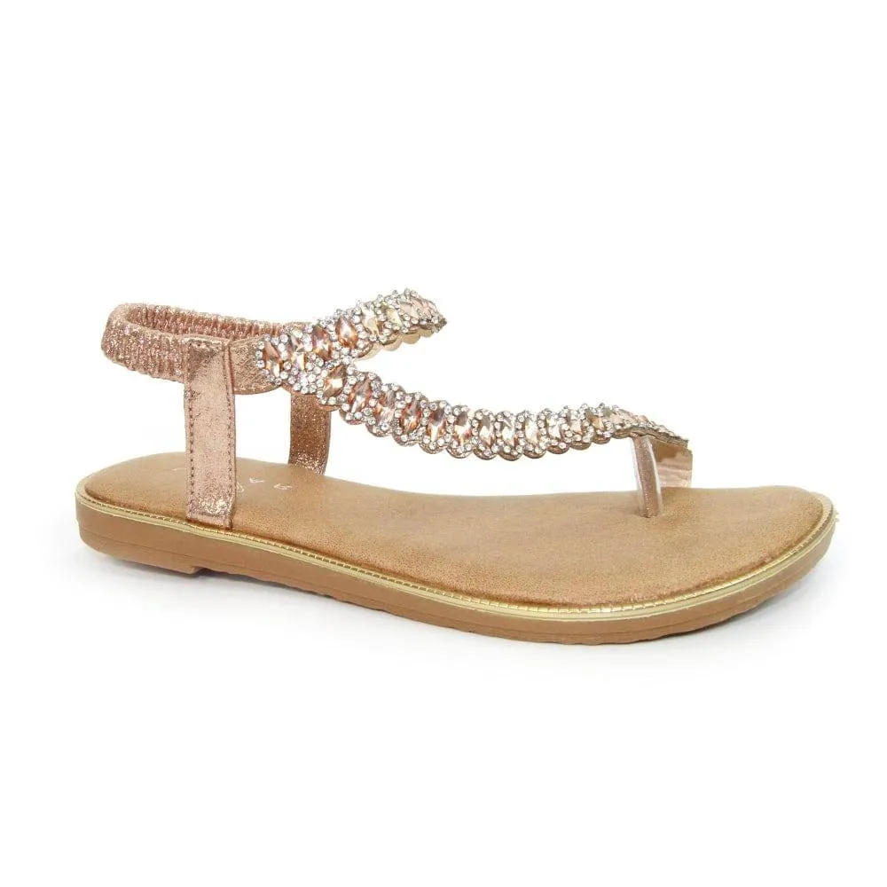 Lunar Shoes Yasmine Glitzy Toe Loop Sandal