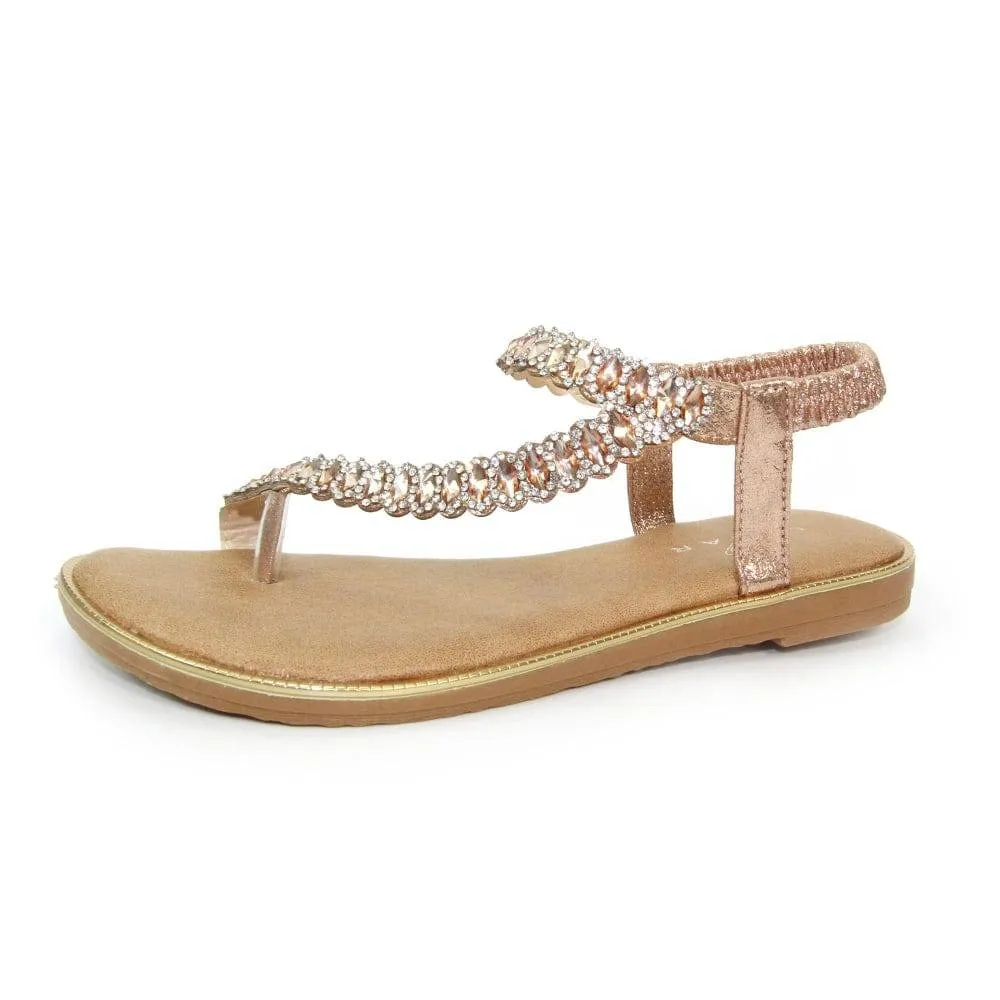 Lunar Shoes Yasmine Glitzy Toe Loop Sandal