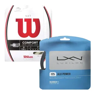 Luxilon Alu Power 125   Wilson NXT 130 Hybrid 6m 6m Tennis String Set