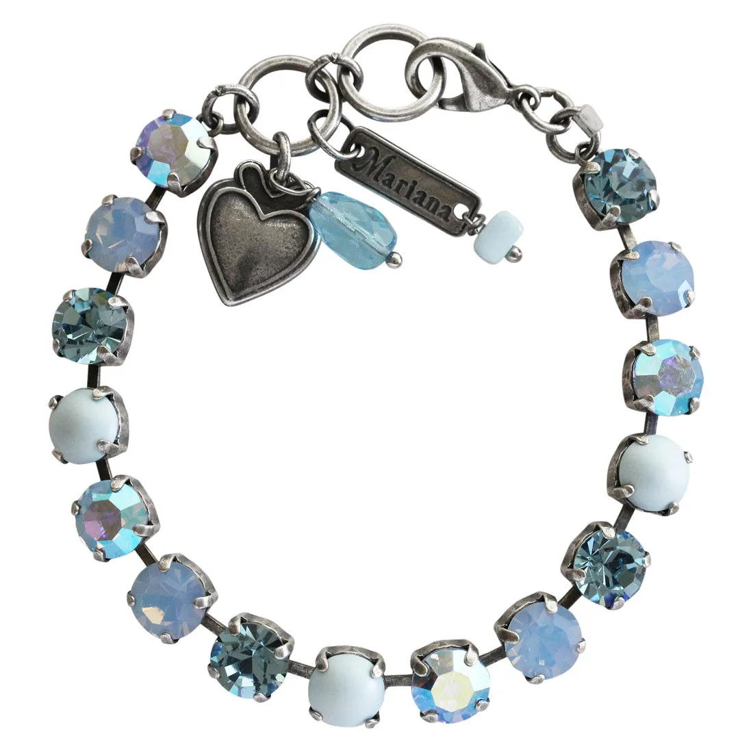 Mariana "Periwinkle" Silver Plated Must-Have Everyday Crystal Tennis Bracelet, 4252 1343