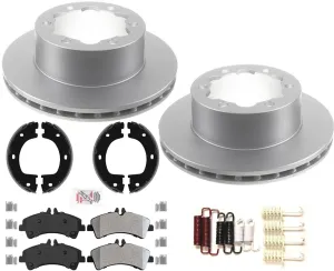 Master Fleet Duty Brake Rotors & Pads For Sprinter 3500 2007-16 Dual rear Wheel