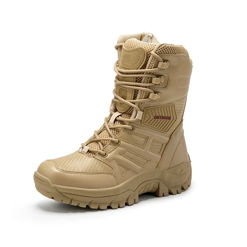 Men Outdoor Waterproof Non-Slip Hiking Boots Combat Boots