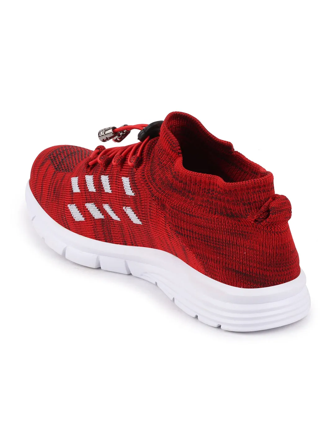 Men Red Sports Lace-Up Running Shoes