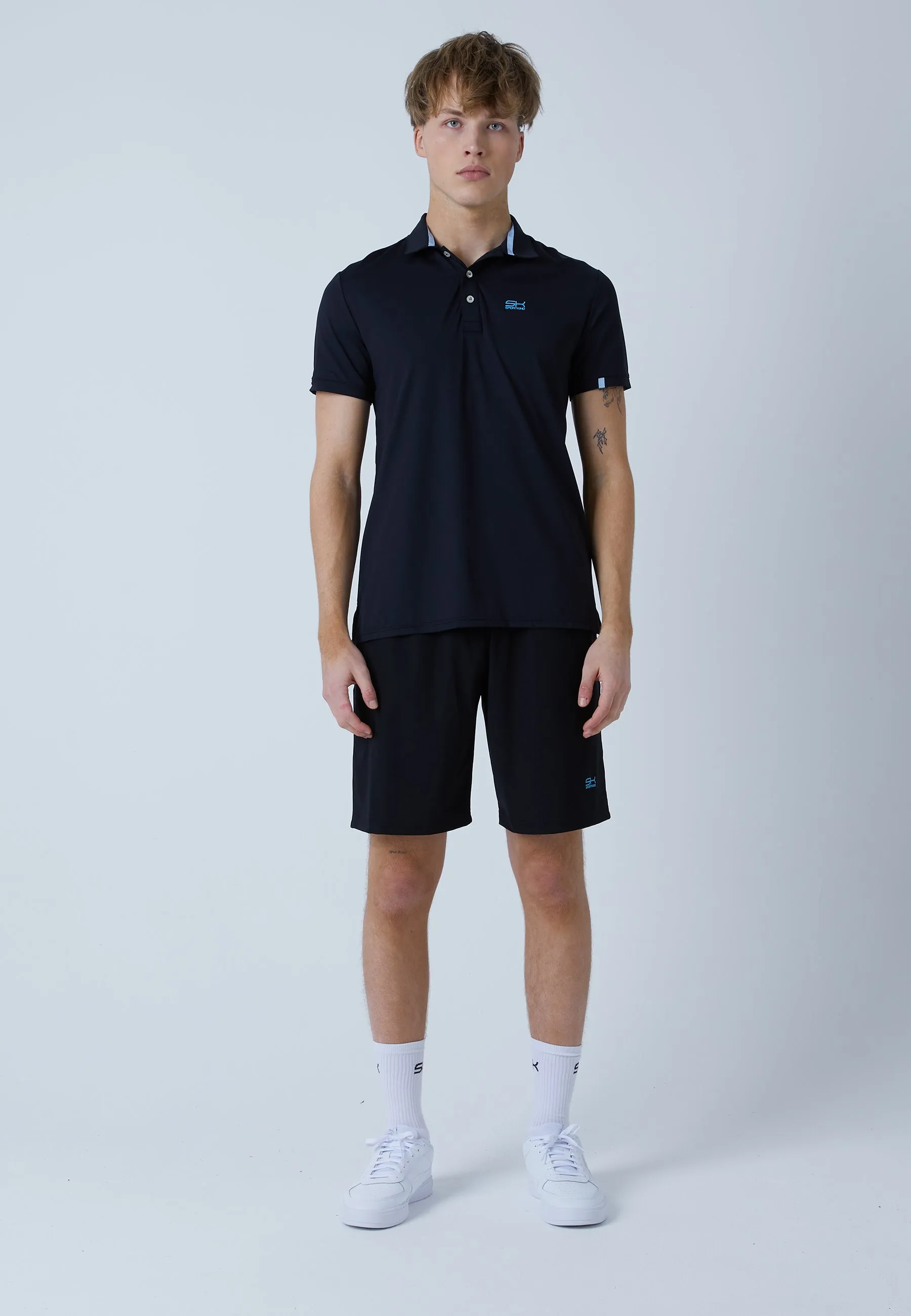 Men Tennis Polo Shirt, black