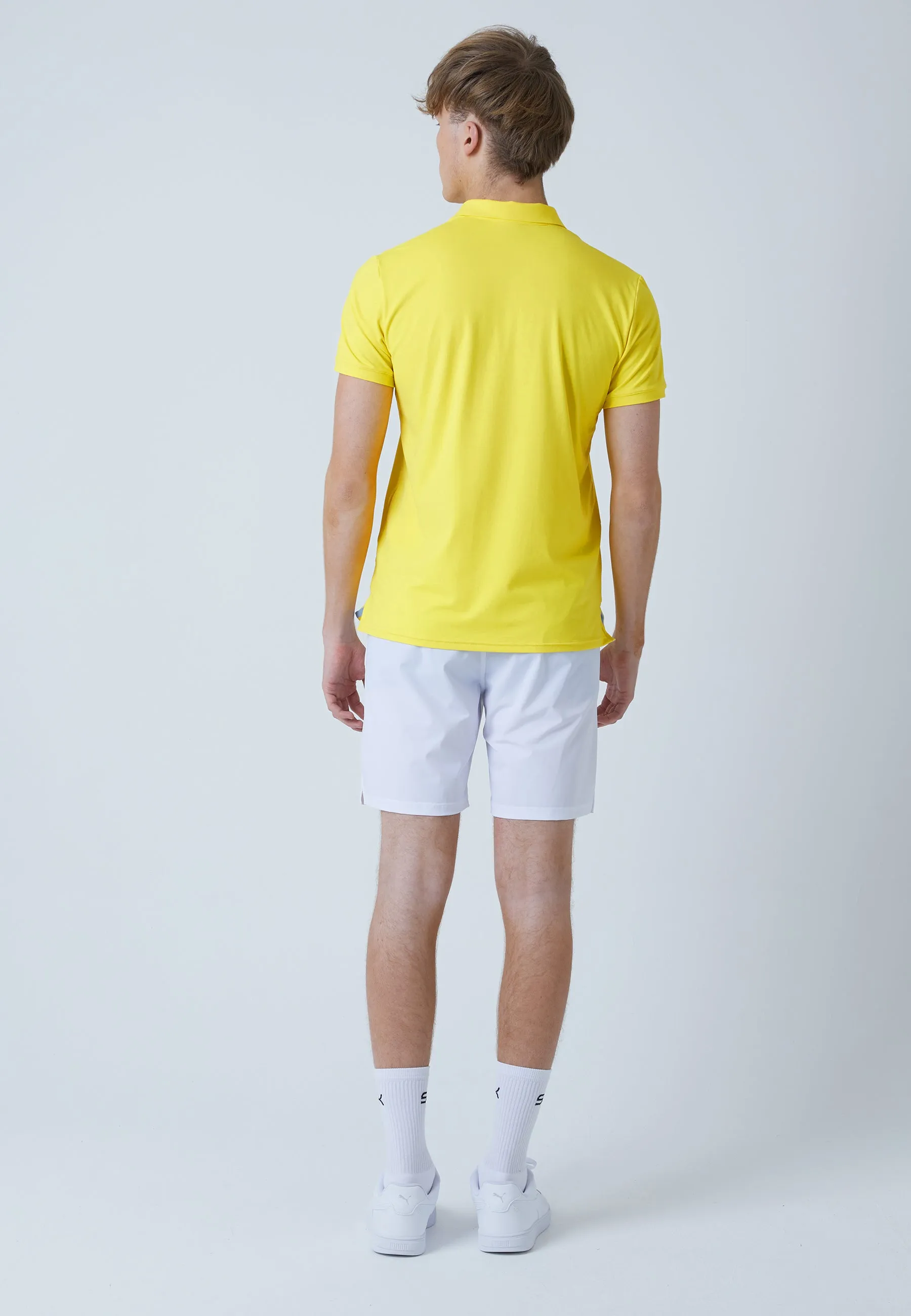 Men Tennis Polo Shirt, yellow