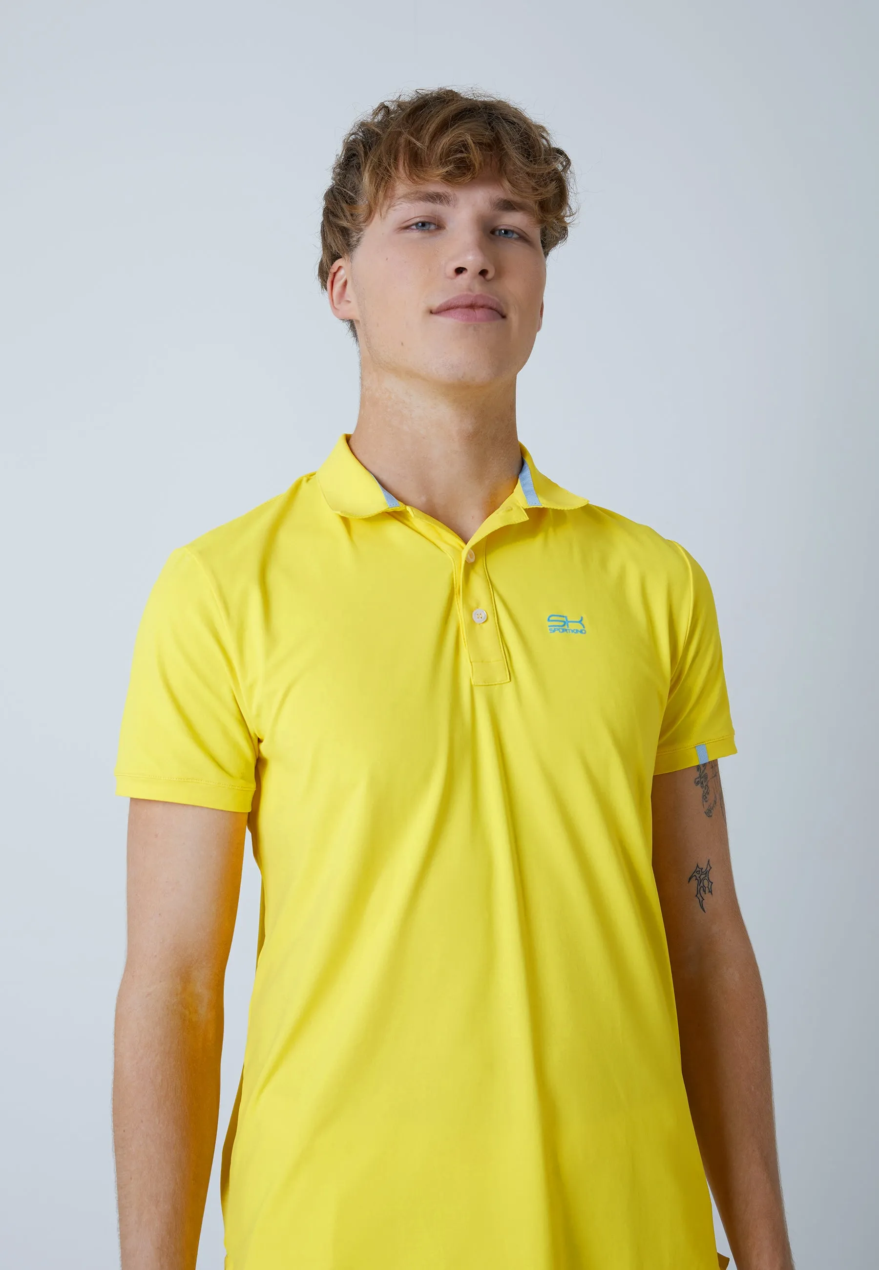 Men Tennis Polo Shirt, yellow