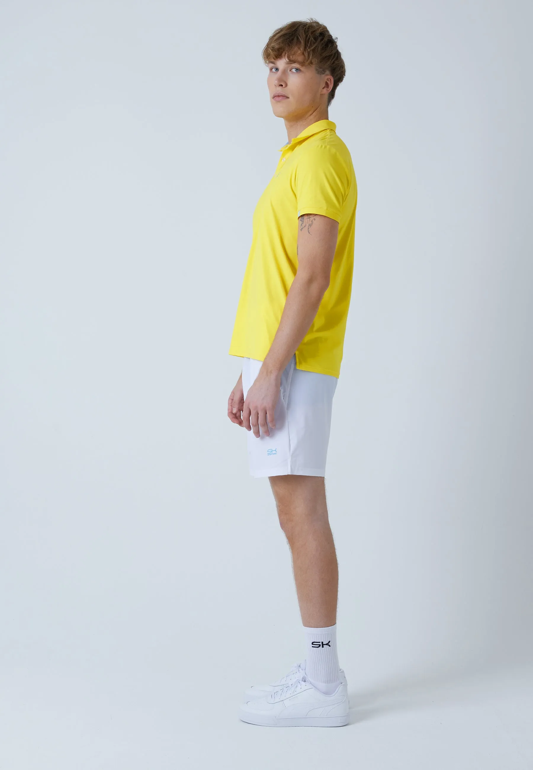 Men Tennis Polo Shirt, yellow