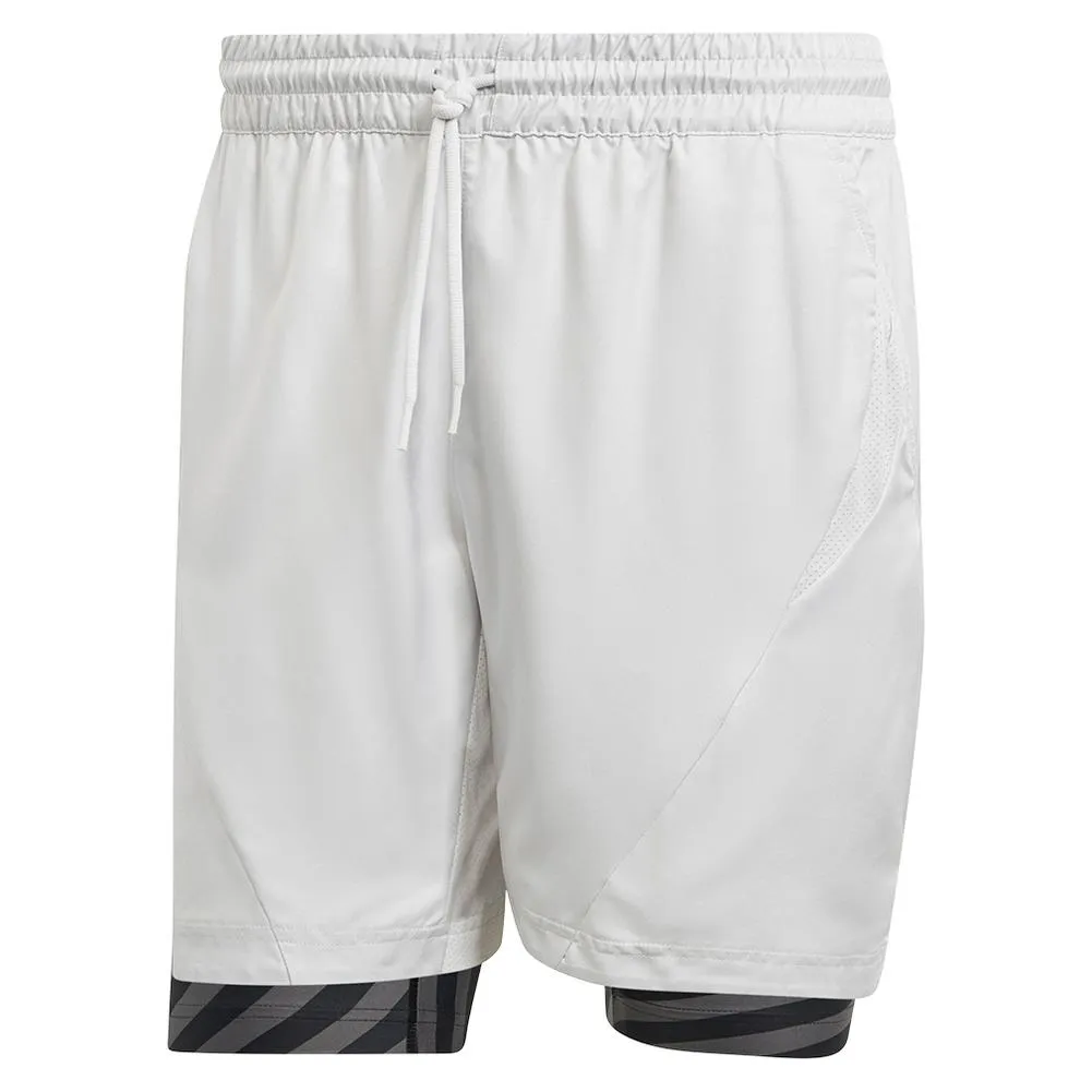 Men's 2N1 Pro Tennis Short Grey One