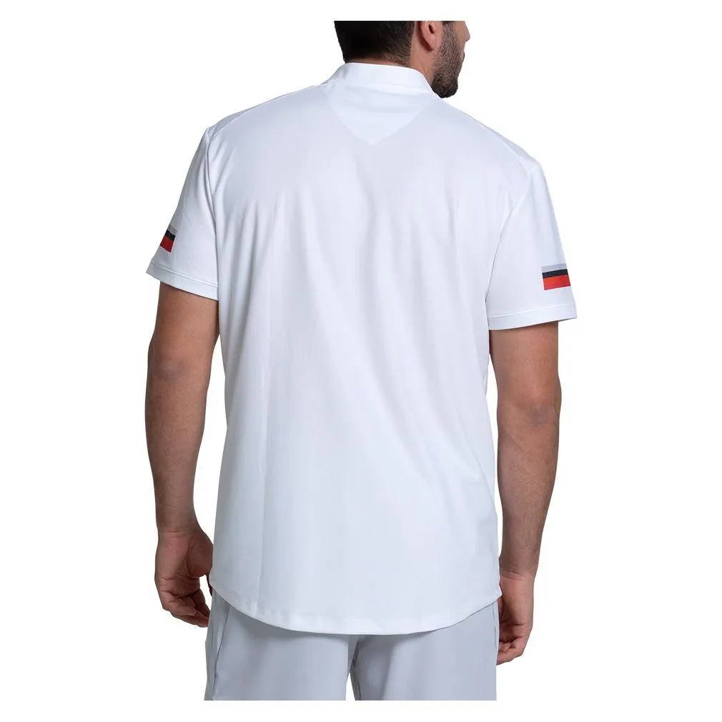 Men's Baseline Short Sleeve Tennis Henley White