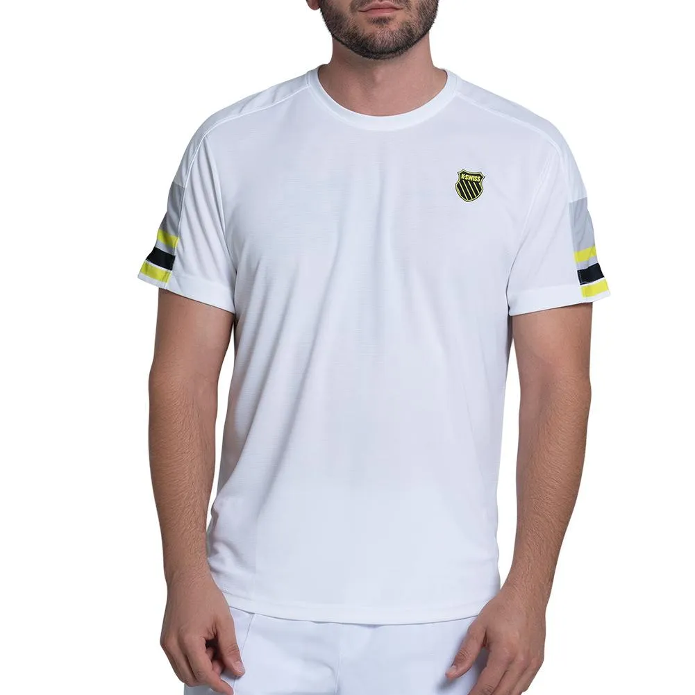 Men`s Counter Strike Short Sleeve Tennis Crew White