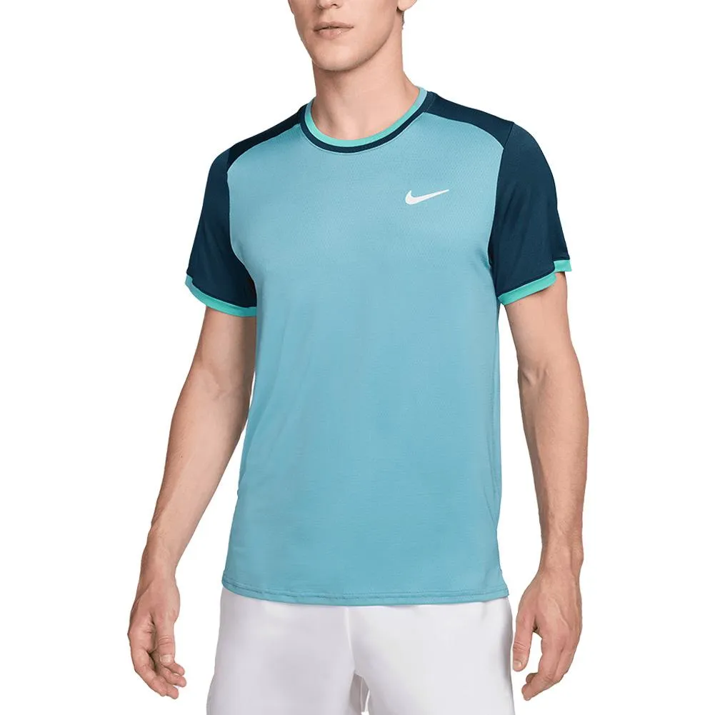 Men`s Court Dri-FIT Advantage Tennis Top Denim Turq and Armory Navy