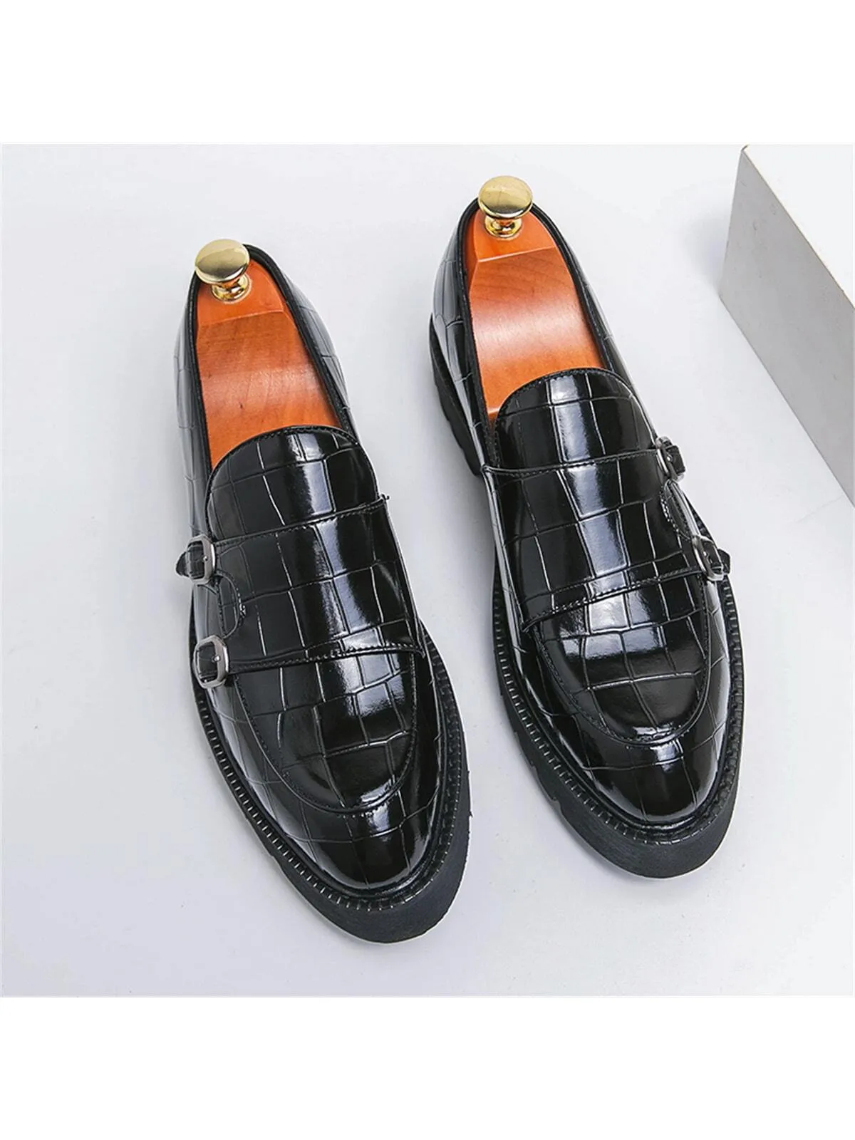 Men's Dress Shoes - One-foot Slip on PU Leather Shoes