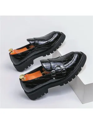 Men's Dress Shoes - One-foot Slip on PU Leather Shoes