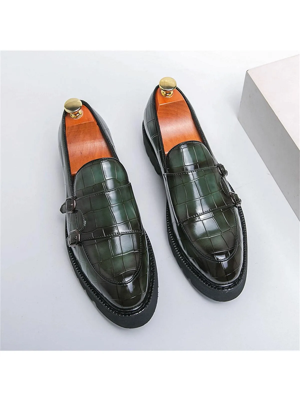 Men's Dress Shoes - One-foot Slip on PU Leather Shoes