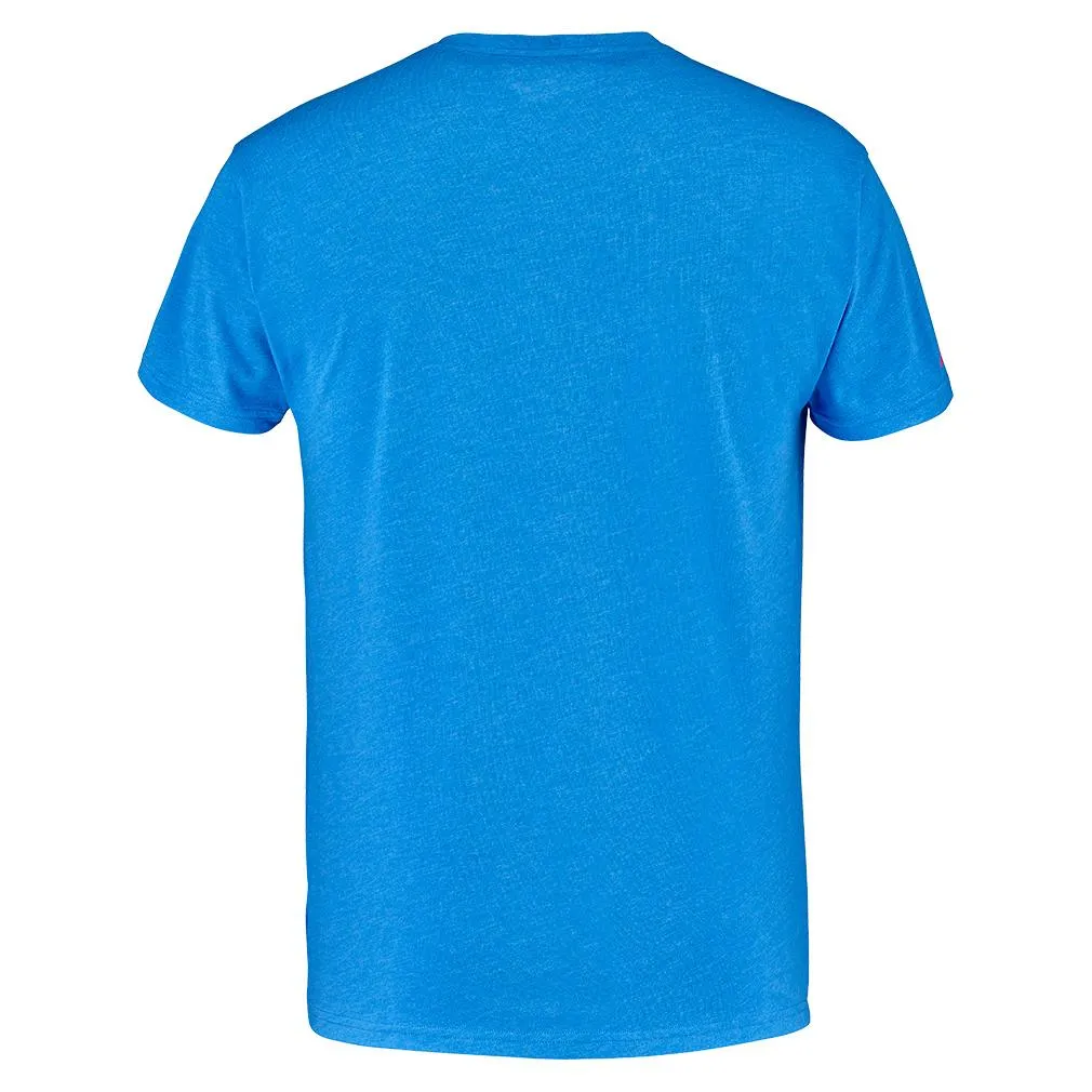 Men`s Exercise Big Flag Tennis Tee