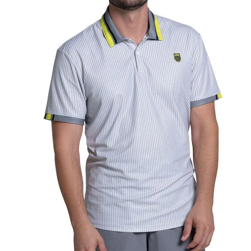 Men`s Striker Short Sleeve Tennis Polo Sharkskin