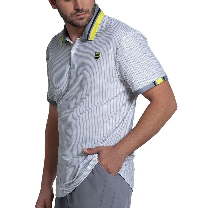 Men`s Striker Short Sleeve Tennis Polo Sharkskin