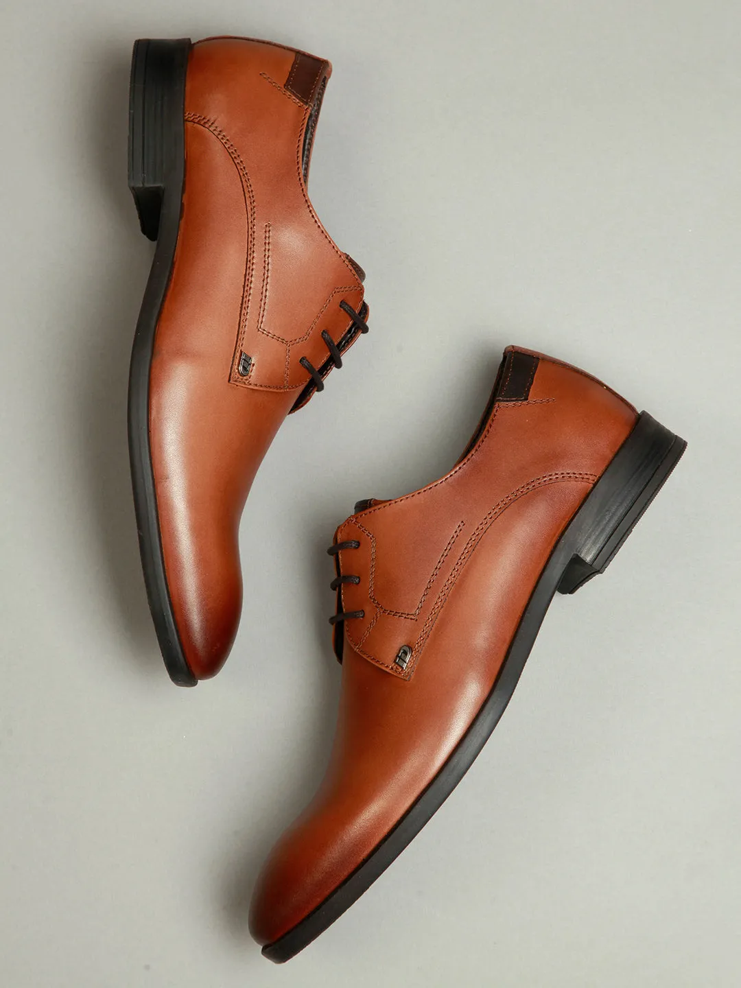 Men's Tan Regular Toe Lace Up Formal  (ID2113)