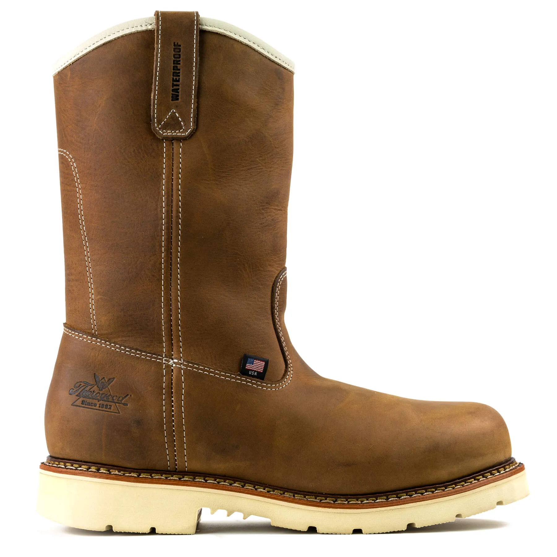 Men's Thorogood 804-3320 American Heritage – 11″ Wellington Waterproof Crazyhorse Safety Toe