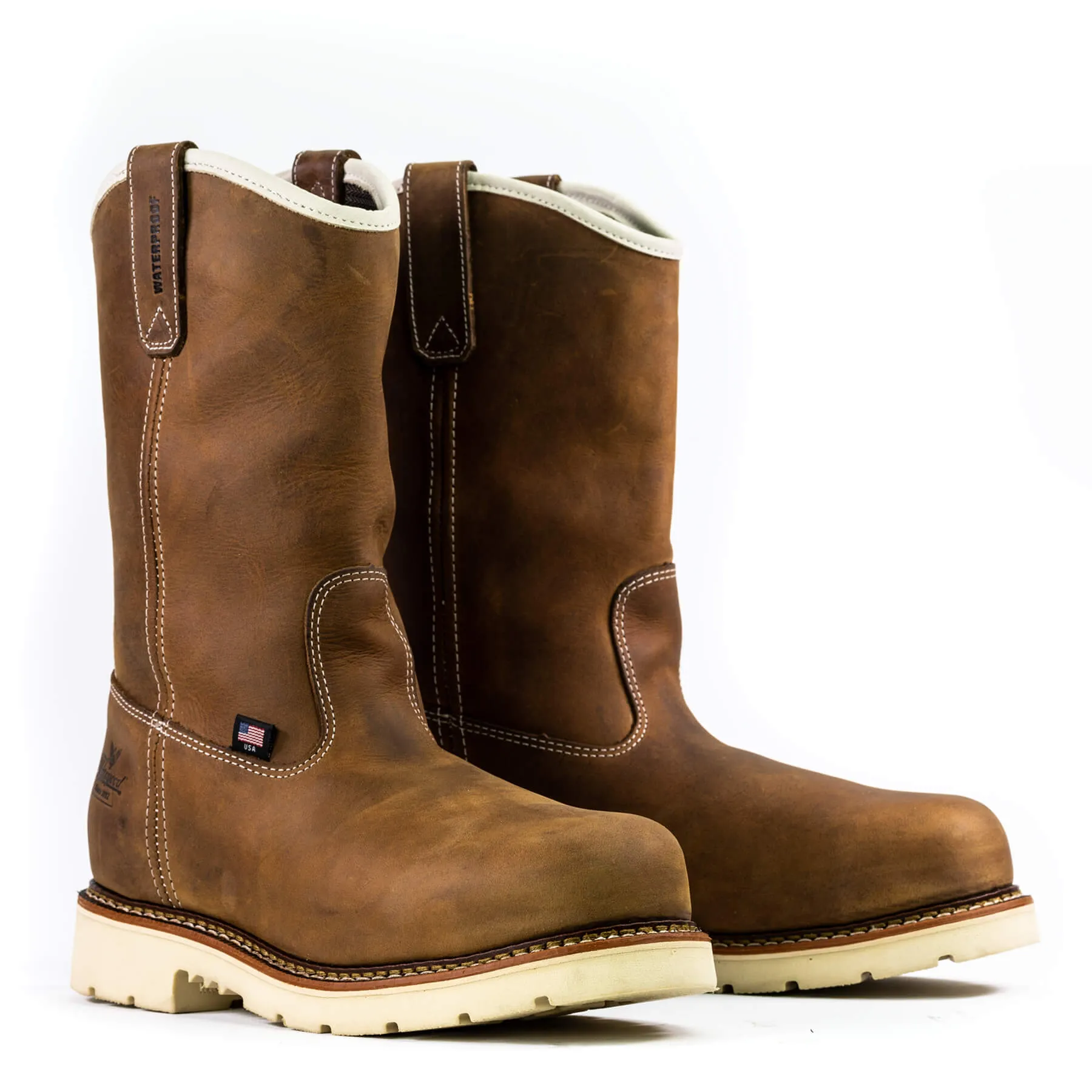 Men's Thorogood 804-3320 American Heritage – 11″ Wellington Waterproof Crazyhorse Safety Toe