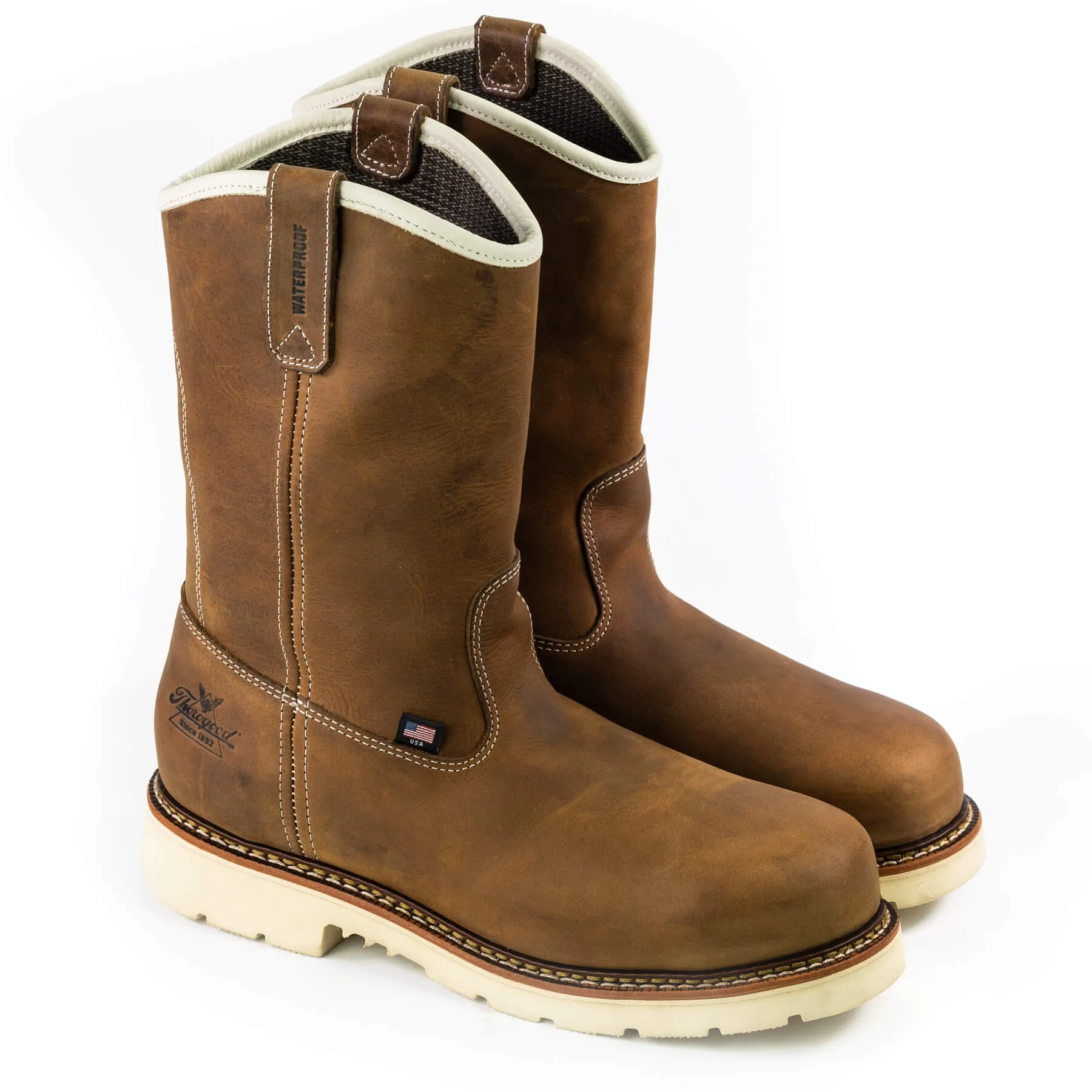 Men's Thorogood 804-3320 American Heritage – 11″ Wellington Waterproof Crazyhorse Safety Toe