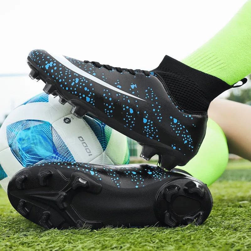 Men/Women Two Color High Ankle Cleats for Outdoor and Grass